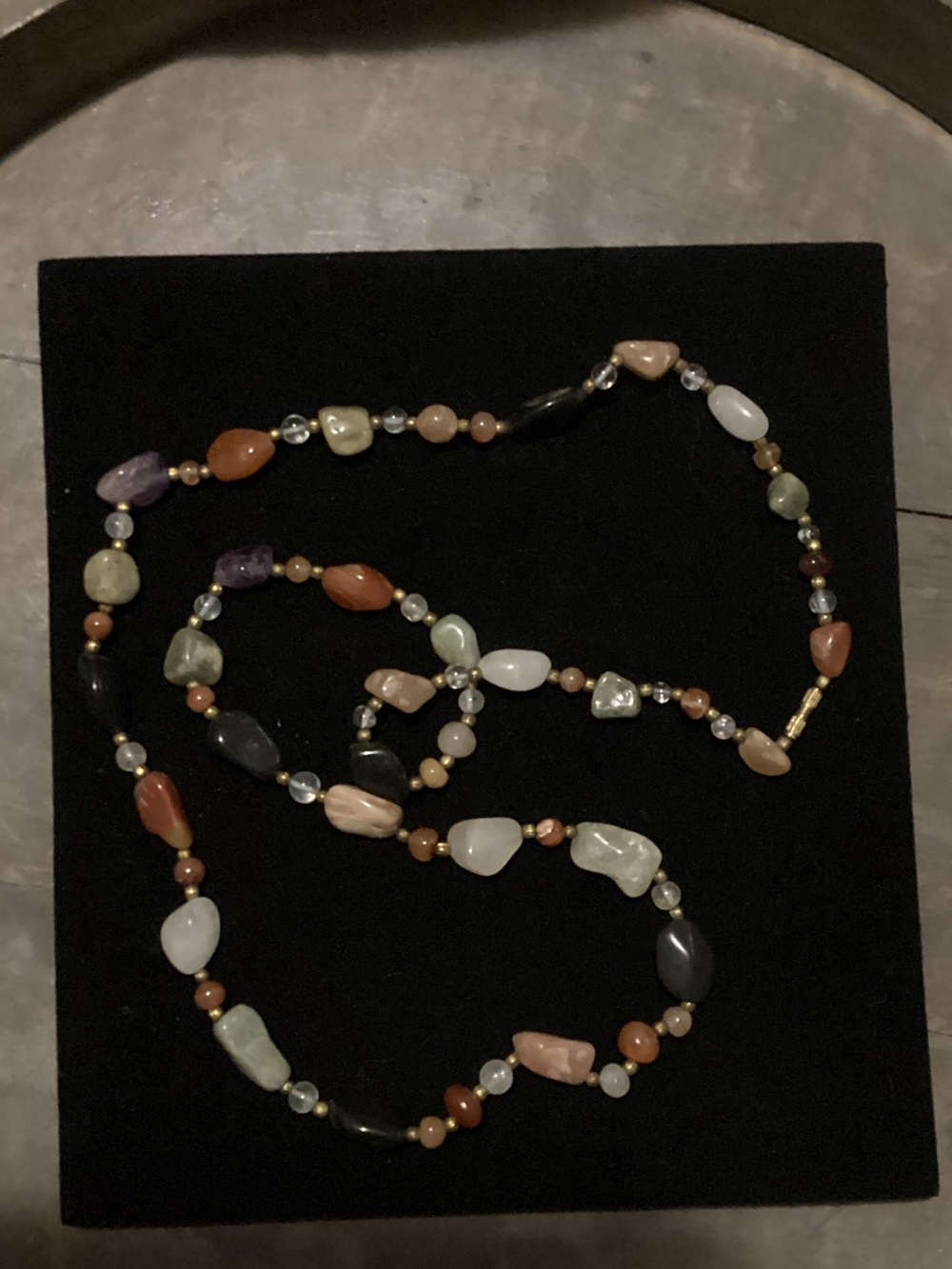 Multi-Color Beaded Gemstone Necklace for Women